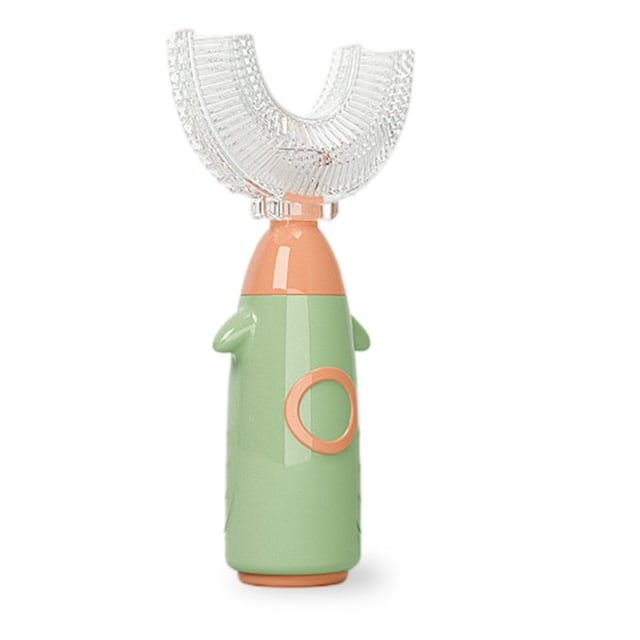 Seitruly Cepillo de PP portátil en forma de U seguro lindo tipo de mano colorido Manual niños niñas cepillo de interior hogar inodoro cuidado de los oídos 1-8 Edad Verde Seitruly CE011404-01