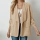 thumbnail image 1 of Puntoco Mujer Primavera y Otoño Solapa Color Sólido Manga Larga Traje Suelto Cardigan Chaqueta Flash Selecciones Puntoco Puntoco-4808, 1 of 9