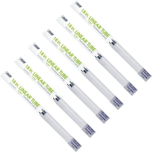 Case of 6 - Feit Electric 18" Linear Tube 15W Fluorescent Lamp T8 Light Bulb - Cool White (F15T8/CW)