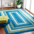 thumbnail image 3 of Safavieh Braided 3' X 5' Hand Woven Rug in Aqua / Green, 3 of 13