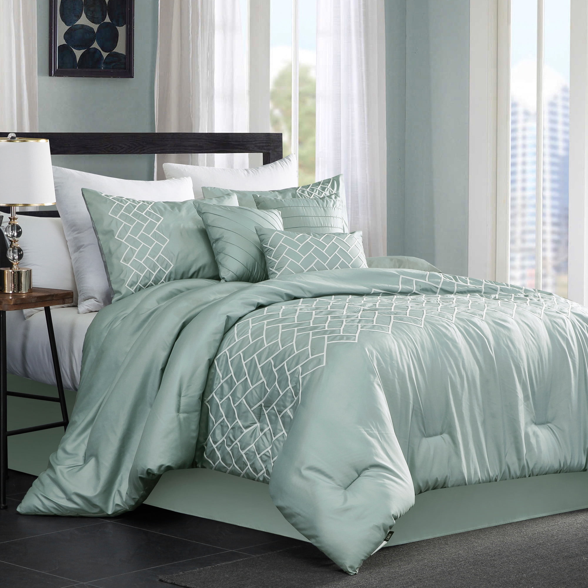 HGMart Bedding Comforter Set Bed In A Bag 7 Piece Luxury