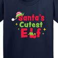 thumbnail image 4 of Inktastic Christmas Santa's Cutest Elf Youth T-Shirt, 4 of 5