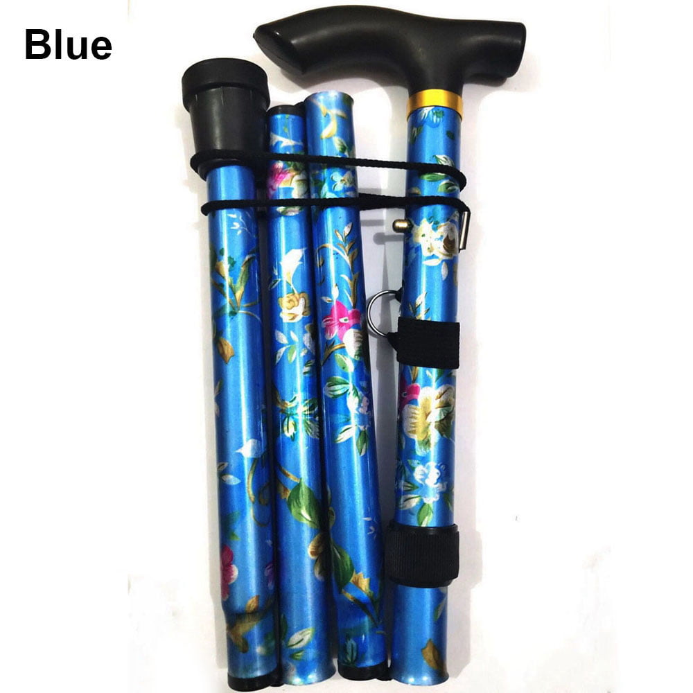 2 Folding Trekking Hiking Pole with Carry Bag Collapsible Cane Walking Stick 