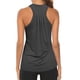 thumbnail image 2 of Prolriy - Camiseta deportiva para gimnasio, para mujer, con espalda cruzada, plisada, para yoga, color gris, talla S, 2 of 4
