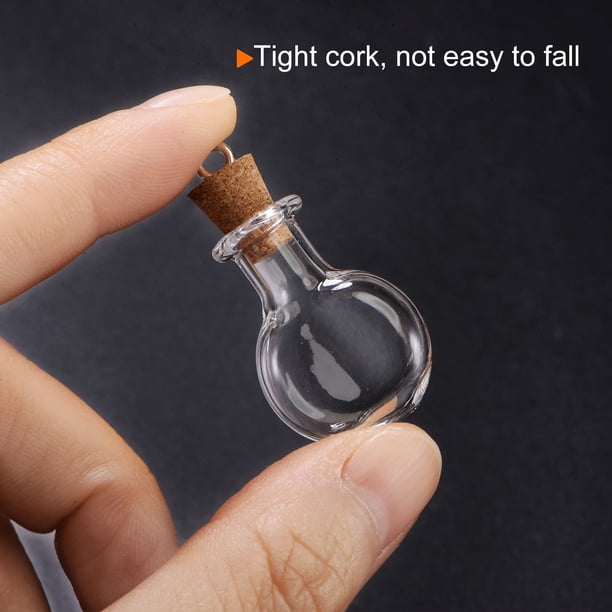 Lot De 20 Mini Bouteilles En Verre Carrées Avec Liège - Uxcell