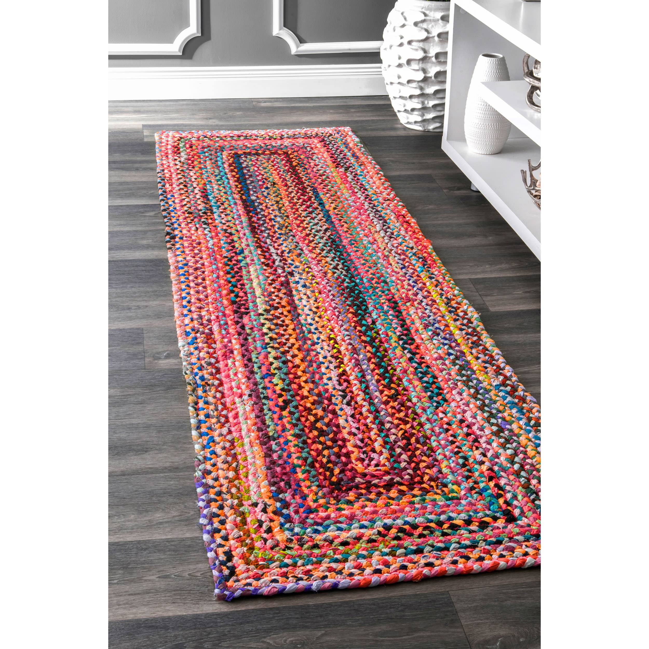 nuLOOM Tammara Hand Braided Runner Rug, 2' 8" x 16', Multi