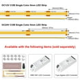 thumbnail image 5 of COB LED Strip Light 24V, 480 LEDs/m, 8mm Wide Dimmable LED Tape Ribbon, High CRI>90, 3000K Warm White, Indoor Lighting for Home Decor, 5 of 10