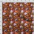 thumbnail image 3 of oneOone Velvet Maroon Fabric Skull Sewing Craft Projects Fabric Prints By Yard 58 Inch Wide, 3 of 5