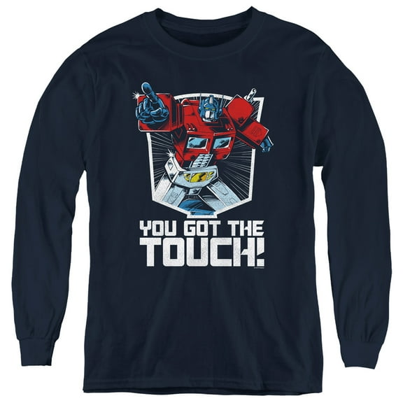 Transformers You Got The Touch Youth Long Sleeve T-Shirt Navy