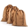 thumbnail image 4 of White Khaki Cotton Flannel Suede Bags Dustproof Bag for Luxury Handbag Clothes Shoes Packaging Storage Bag Drawstring Pouch (32x40cm,White), 4 of 6