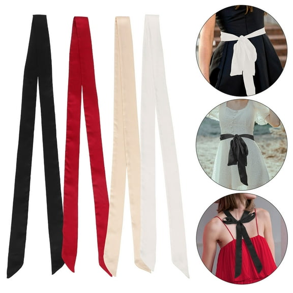 SEWACC 4Pcs Bridal Sash Beige Cloth Parties Decorative Long Strip