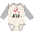 thumbnail image 3 of Inktastic My Aunt Loves Me Flamingo Niece Girls Long Sleeve Baby Bodysuit, 3 of 5
