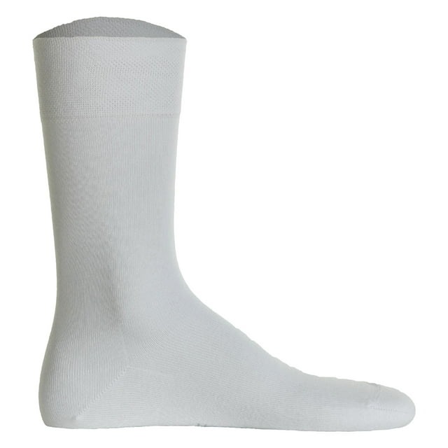 Hudson 1 par de calcetines de hombre, medias de algodón Relax, sin hilos elásticos, Unicolor Blanco 43-44