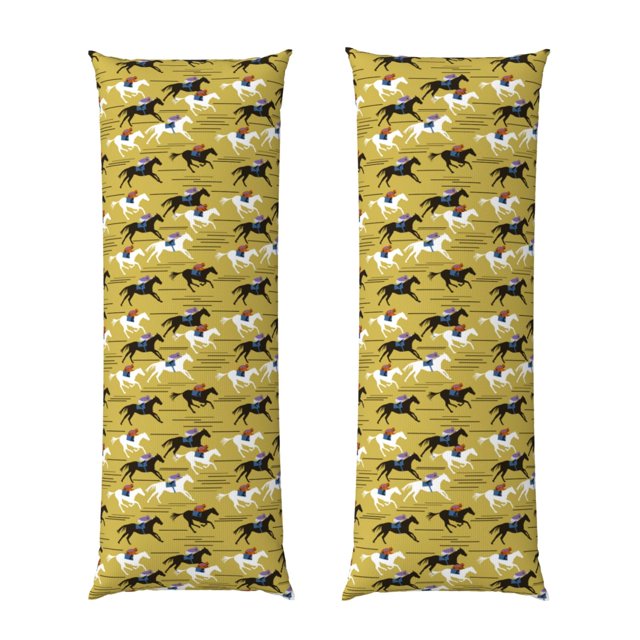 Fotbe Horsemen In Horseraces Funda para Almohada Corporal con Diseño, Funda de Microfibra Ultrasuave de 20x54 Pulgadas, Ropa de Cama Elegante