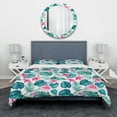thumbnail image 2 of Designart 'Blossom Flowers' Tropical Duvet Cover Set, 2 of 4