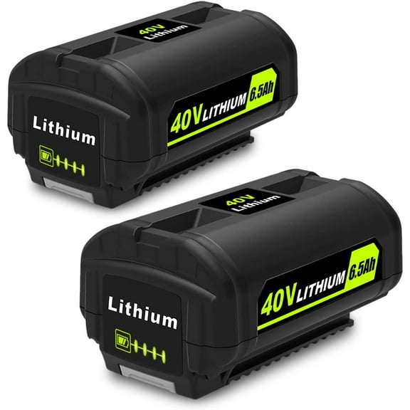 OP4040 40V 6.5Ah Battery Replacement for Ryobi 40V 4Ah Battery OP4040 5Ah OP4050A 6Ah OP40601 OP4060A1 OP40602 2Ah OP40201 Compatible with Ryobi 40V Lithium ion Battery 4Ah 5Ah 6Ah 2 Pack