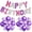 Purple, variant on Happy Birthday Balloons Banner, Lefiocky 16" Mylar Foil Letters Birthday Decorations, Gold
