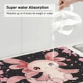 thumbnail image 5 of Vsdgher Cute Axolotl Sakura Blossoms Dish Drying Mat Super Absorbent Drying Mat Large Dish Drying Mats for Kitchen Counter Kitchen Drying Mat 24" x 18", 5 of 7