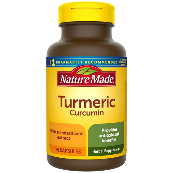 Nature Made Turmeric Curcumin 500 mg, Herbal Supplement for Antioxidant Support, 120 Capsules, 120 Day Supply
