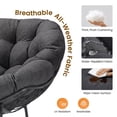 thumbnail image 5 of Simenmax Oversized Padded Egg Rocking Chair – 450 lbs Capacity, Anti-Slip Quiet Rocker for Bedroom, Living Room, Balcony & Garden,Black, 5 of 8