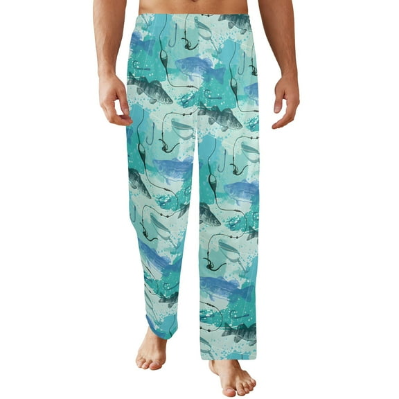 Men's Sleeping Pajama Pants – Teal-Lures - Men's Pajamas - S