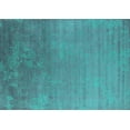thumbnail image 1 of Ahgly Company Machine Washable Indoor Rectangle Oriental Turquoise Blue Industrial Area Rugs, 2' x 3', 1 of 4