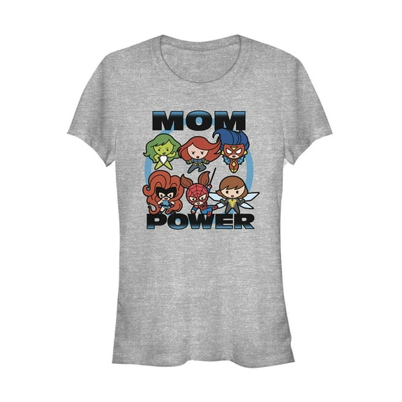 Junior's Marvel Mother's Day Kawaii Power Graphic Tee Athletic Heather X Large