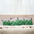 thumbnail image 4 of Ambesonne Garden Throw Pillow Cover 4 Pack, Exotic Orchid Blooms, 18", Hunter Green Dried Rose, 4 of 5