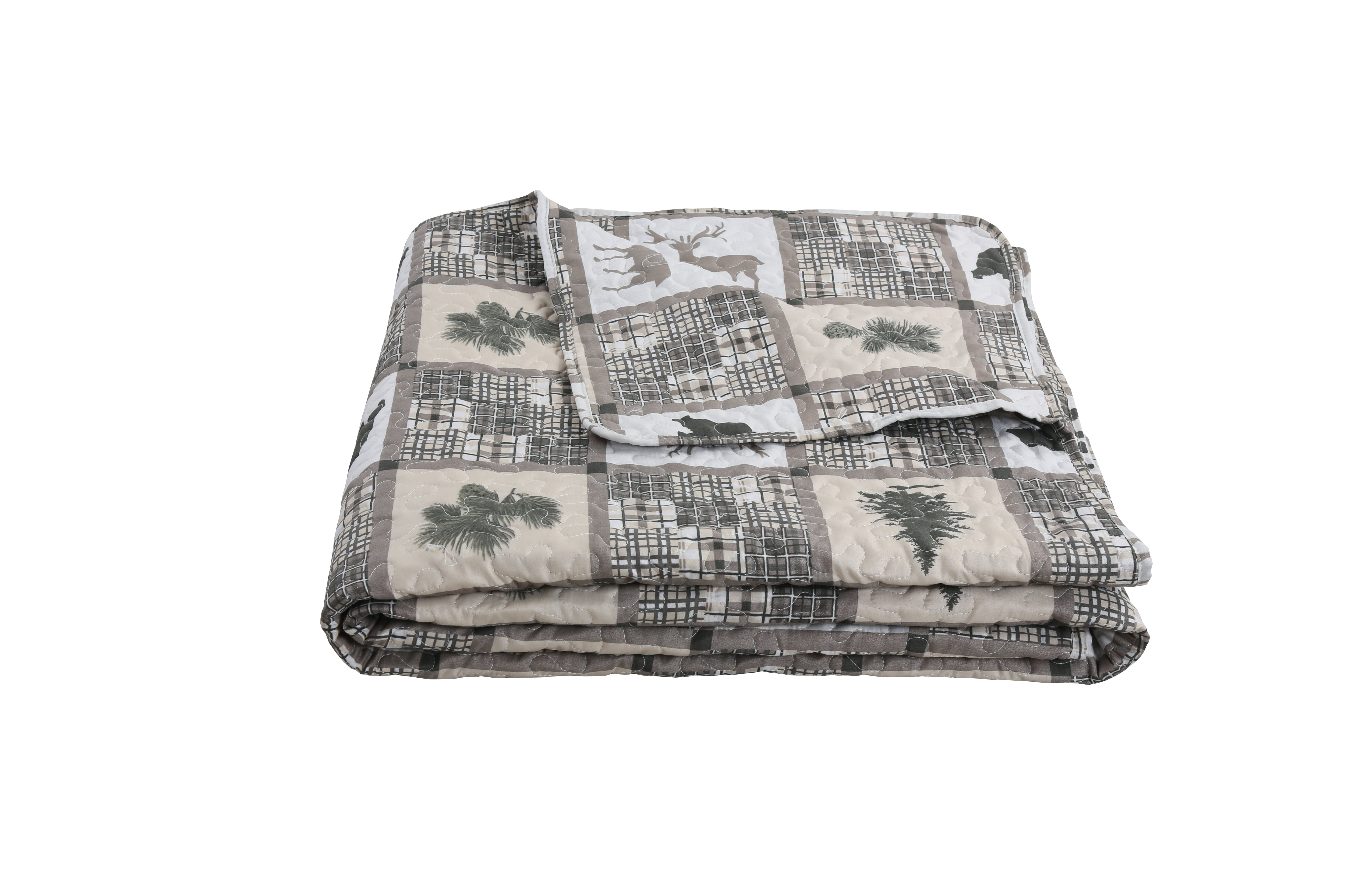 Marina Decoration Rich Printed Stitching Coverlet Bedspread Ultra Soft Summer Bedding Quilt Set with Quilted Sham