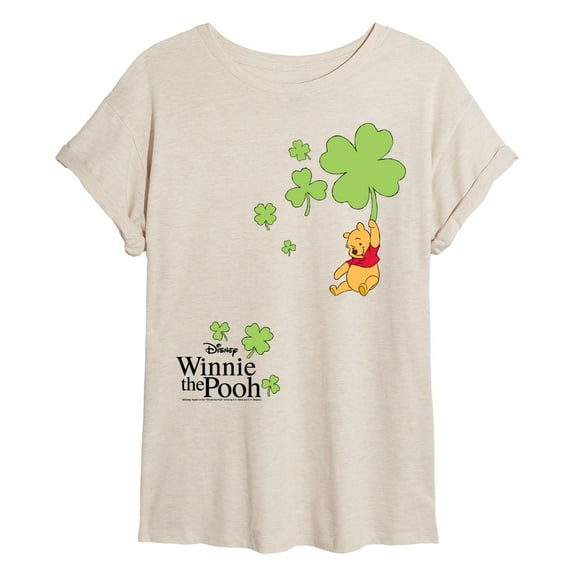 Winnie The Pooh - Shamrock Pooh - Women's Oversized Graphic T-Shirt