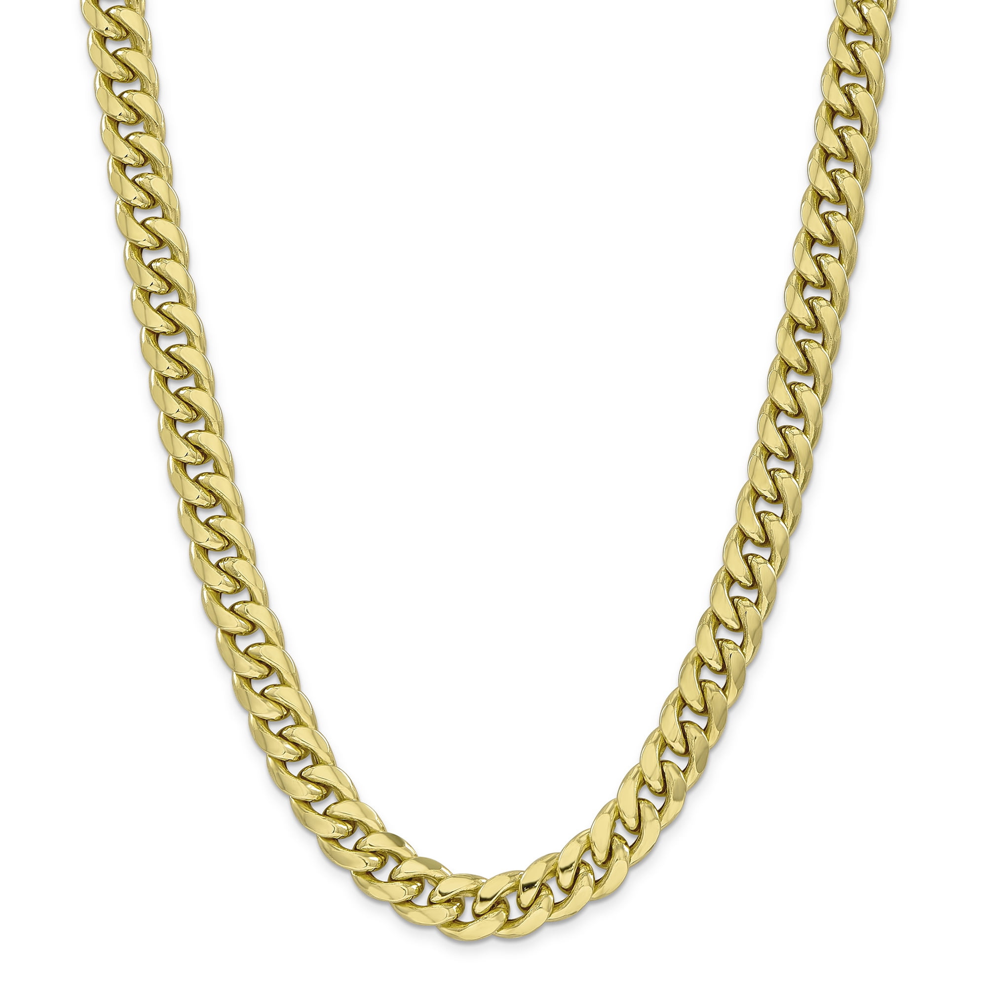 10k 11mm Semi-Solid Miami Cuban Chain 