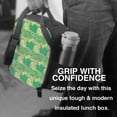 thumbnail image 6 of Logiee Crocodile And Bush Print Insulated Lunch Bag for Women/Men, Reusable Lunch Box for Office Work School Picnic Beach,Leakproof Freezable Cooler Bag with Shoulder Strap, 6 of 7