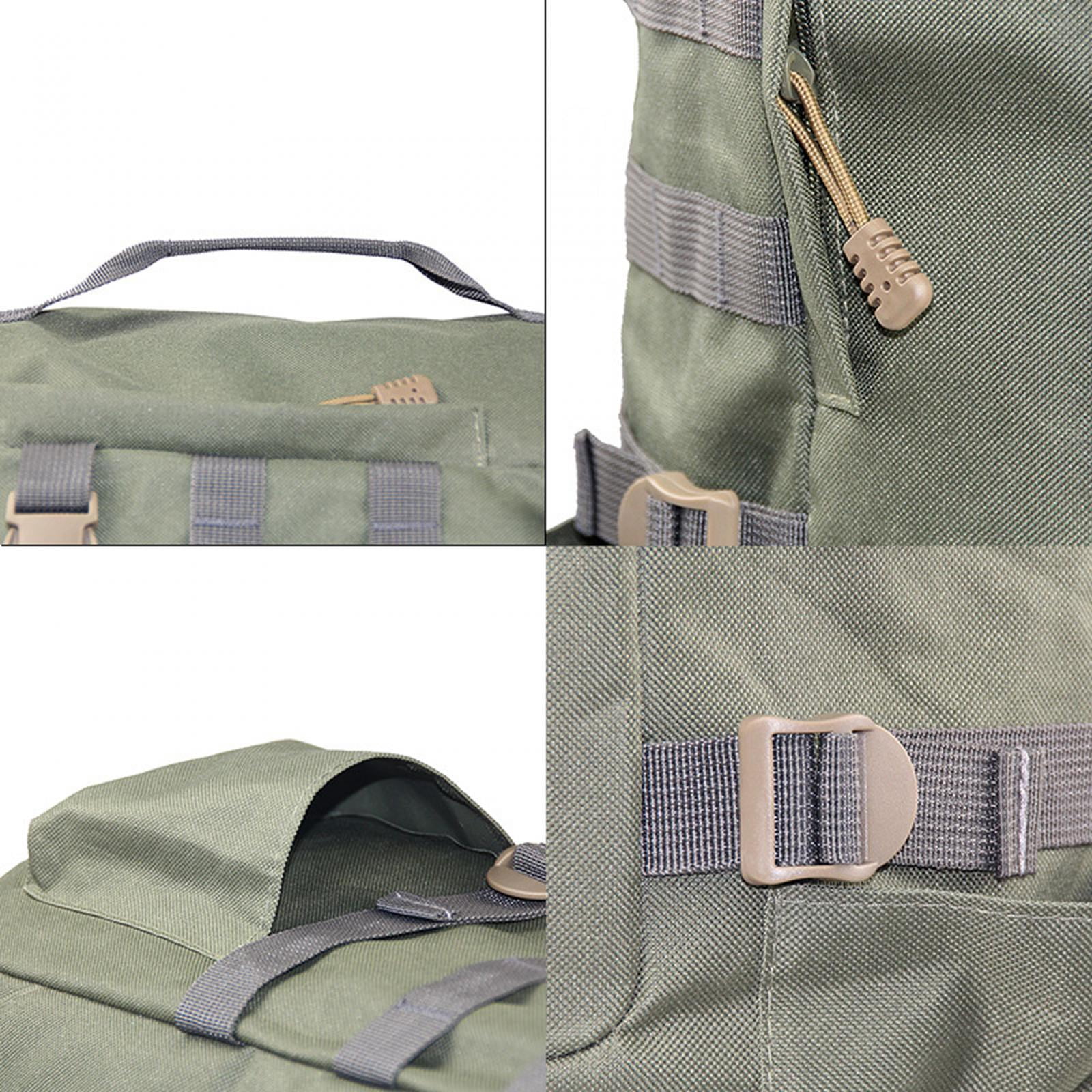 Wswqop Fishing Tackle Bag Fishing Reel Gear Storage Case Fishing Backpack for Traveling Black