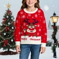 thumbnail image 2 of MIXUE Toddler Girls Sweaters Christmas Day Holiday Knitwear Kids Winter Children Boys Cartoon Deer Print Sweater Outwear Tops, 2 of 9