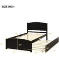 thumbnail image 6 of Harper & Bright Designs Twin size Platform Bed with Trundle, Espresso, 6 of 9