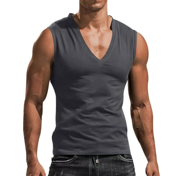 Men's Athletic Tank Tops V Neck Lightweight Sleeveless T Shirt for Gym Fitness Workout Sports Casual Wear Mens T-Shirts Color Tank Top Pack Of 6