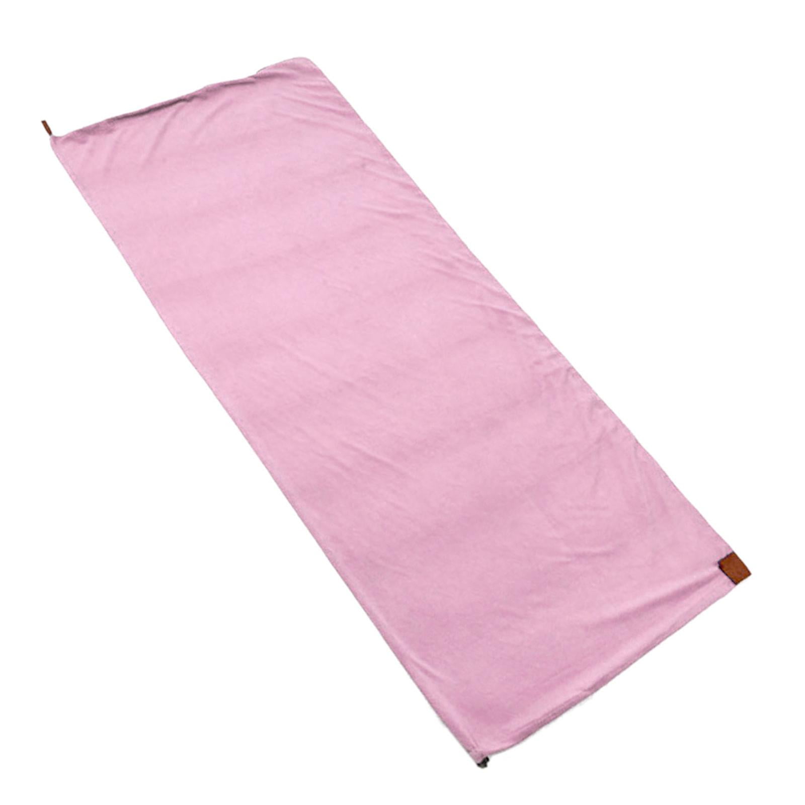 Wswqop -Fleece sleeping bag liner, thermal pillow, sleeping bag, warm emergency camping Pink