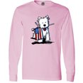 thumbnail image 3 of Inktastic Us Flag Westie Long Sleeve T-Shirt, 3 of 5