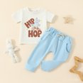 thumbnail image 2 of WEAIXIMIUNG 4T Boys Sweater Set Toddler Boys Easter Short Sleeve Cartoon Rabbit Prints Tops Pants 2Pcs Outfits Clothes Set, 2 of 6