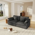 thumbnail image 4 of bokifol 82.68" Modern Loveseat Sofa for Living Room,Removable Cover,Solid Wood Frame,Easy Assembly for Small Spaces(Black), 4 of 16