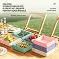 thumbnail image 2 of 2-in-1 Magnetic Foldable Silicone Mat & Serving Tray, Heat Resistant Collapsible Tray for Kitchen Counter, Camping & RV(Green), 2 of 6