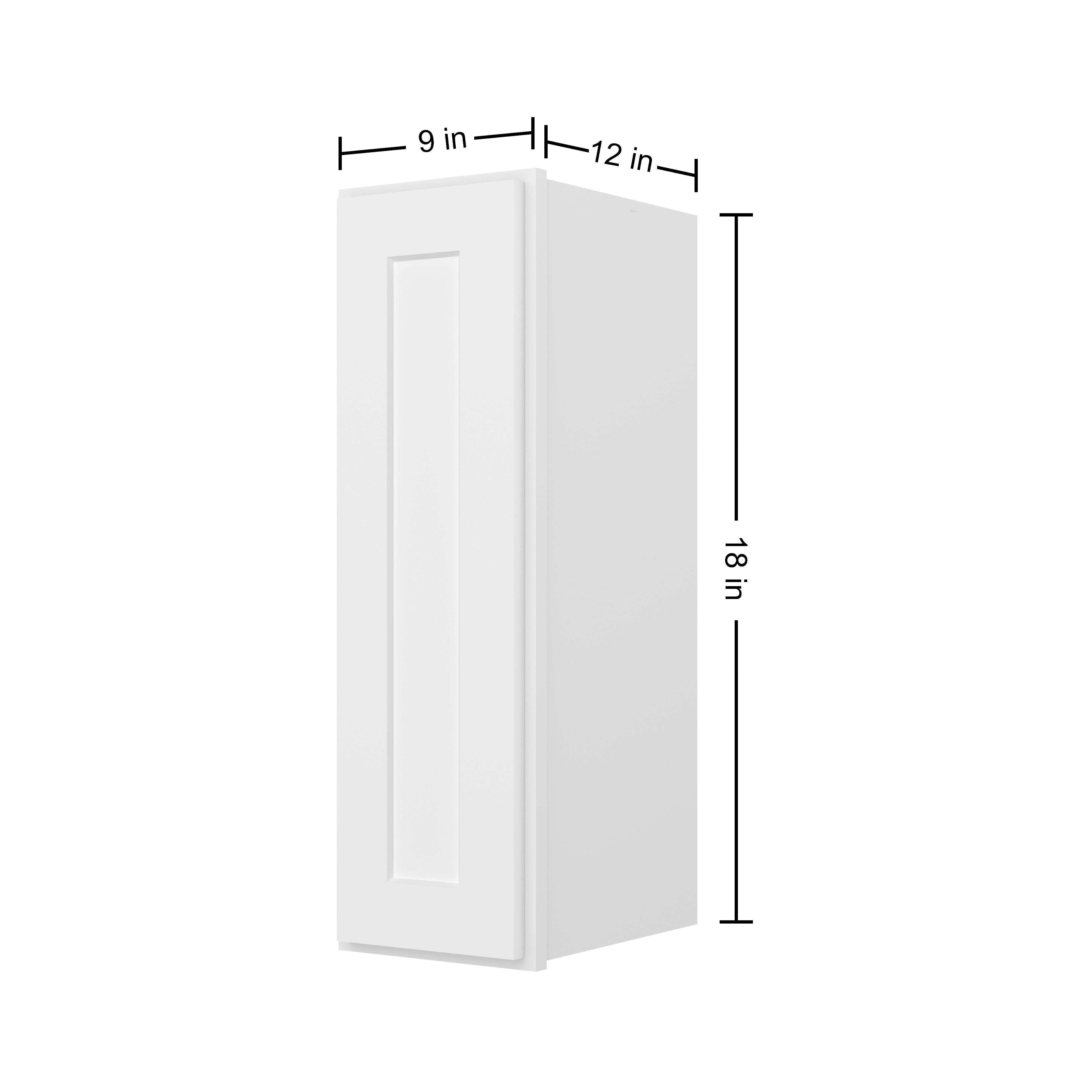 Furinno Shaker Wall Kitchen Cabinet, Ready to Assemble, 12 D x 9 W x 30 H, White