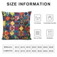 thumbnail image 5 of Nawypu  Quilt Decorative Throw Pillow Case Image Print of a Cultural Tile Pattern from Bali Indonesia Floral and Rich in Color, Cushion Cover for Couch Living Room Car,, 5 of 5