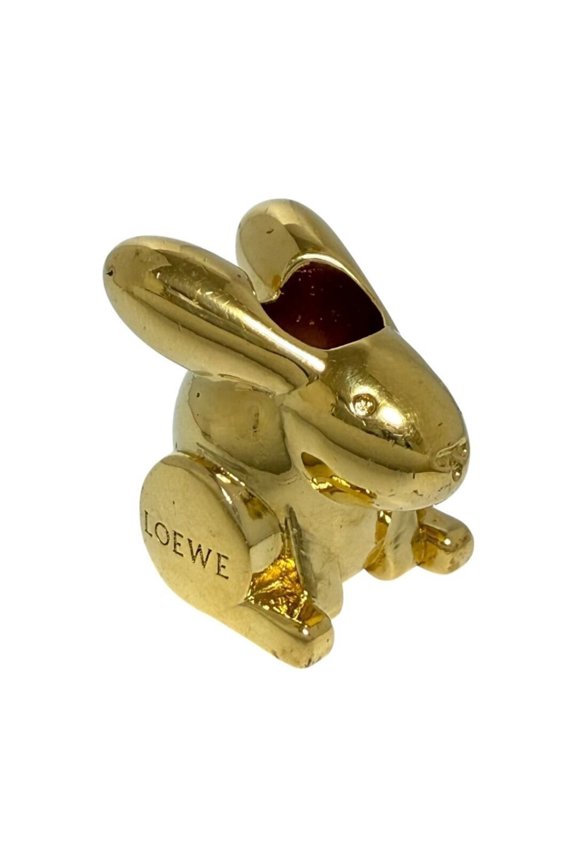 Pre-Owned Loewe Ladies' Customizable Dice Charm - Rabbit Design Gold Color