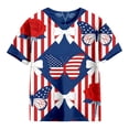 thumbnail image 5 of Ruyang Girls 4th of July T Shirt Statue of Liberty American Flag Firework Print Short Sleeve Summer Casual Patriotic Tee Tops, 5 of 5