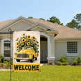 thumbnail image 2 of Amhnf Vintage Yellow Truck With Sunflowers Welcome Garden Flag For Home Outdoor Garden Yard Decor 12x18 inch, 2 of 5