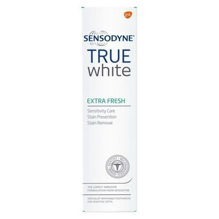 Sensodyne Sensitive Teeth Whitening, True White Extra Fresh, Sensitivity Toothpaste, 3 (Best Way To Whiten Teeth Without Sensitivity)