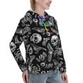 thumbnail image 6 of Salouo Skull bird bat spider Pattern Hoodie Sweatshirts for Women, Autumn Pullover Hoodie Workout Sweat Women's Long Sleeve Preppy Sweatshirts-XX-Large, 6 of 7