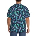 thumbnail image 3 of Balery Green Christmas Print Socks Camisa Casual de Manga Corta con Botones para Hombre, Texturizada, Estilo Cubano, para Playa, Verano-XX-Large, 3 of 5