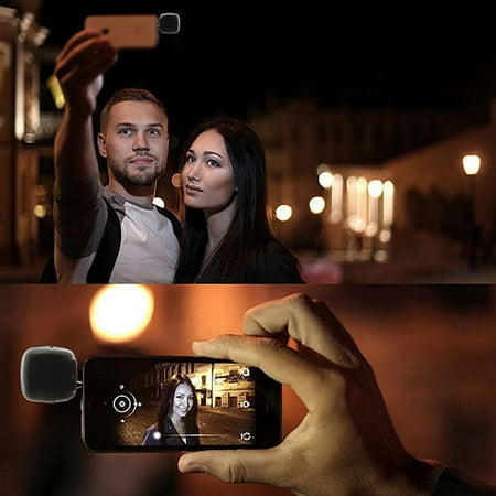 Image of LeKY Mini Portable Fill-in Light Selfie 16 LED Camera Flash Lamp for Android iPhone Black
